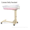 Hospital Baby Bassinet  Gas Spring Height Adjustable Medical Beds Lock